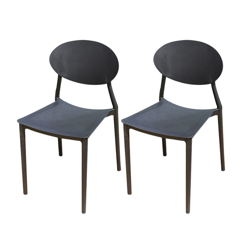 Stacking Dining Armchair Contemporary Plastic Patio Arm Chair
