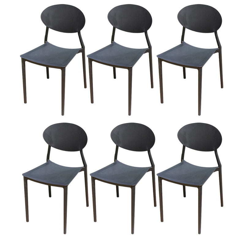 Stacking Dining Armchair Contemporary Plastic Patio Arm Chair