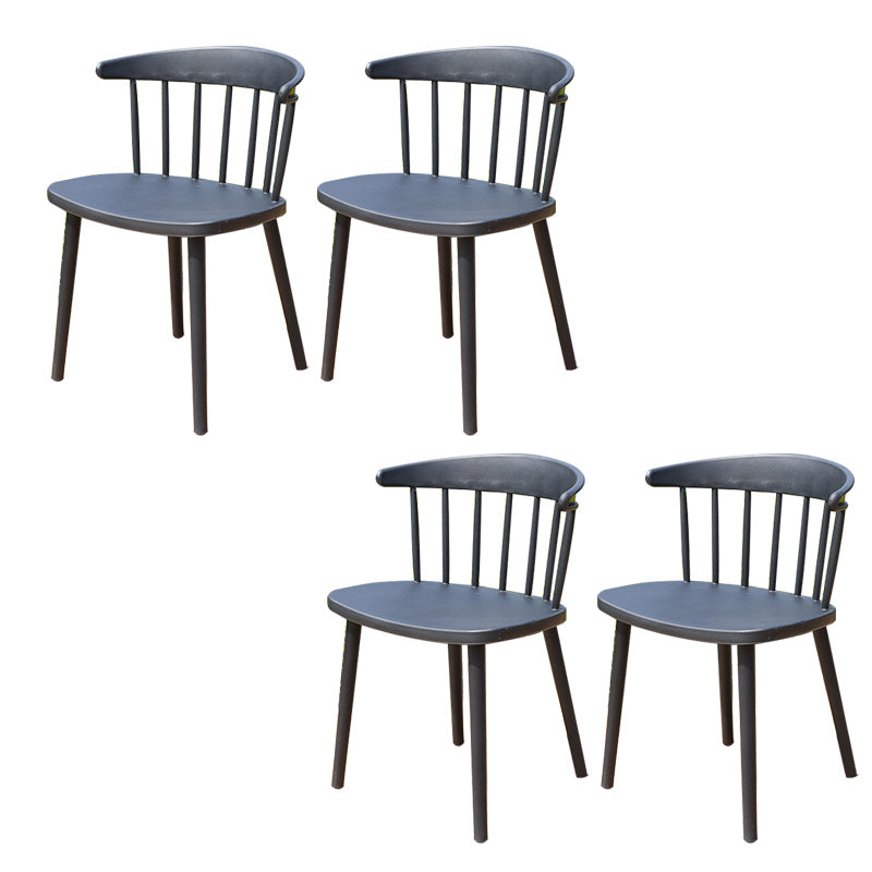 Stacking Dining Armchair Contemporary Plastic Patio Arm Chair