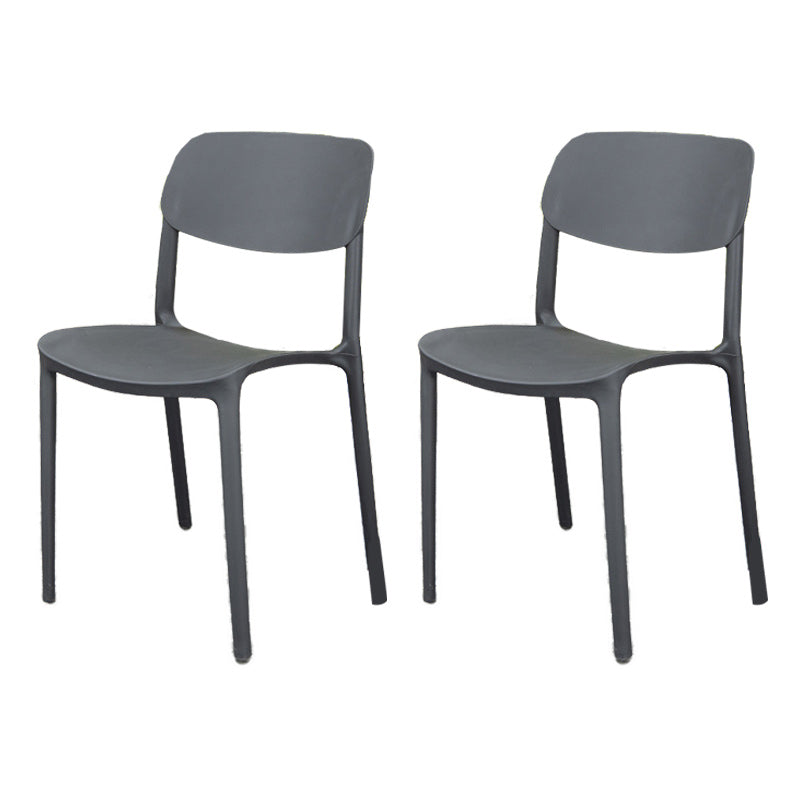 Stacking Dining Armchair Contemporary Plastic Patio Arm Chair