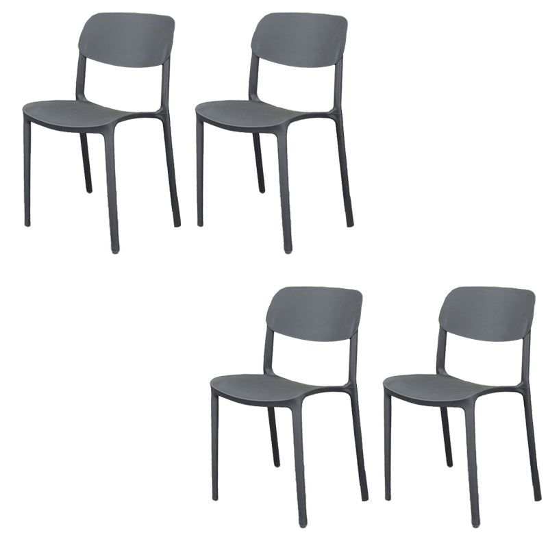 Stacking Dining Armchair Contemporary Plastic Patio Arm Chair
