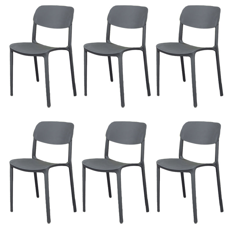 Stacking Dining Armchair Contemporary Plastic Patio Arm Chair