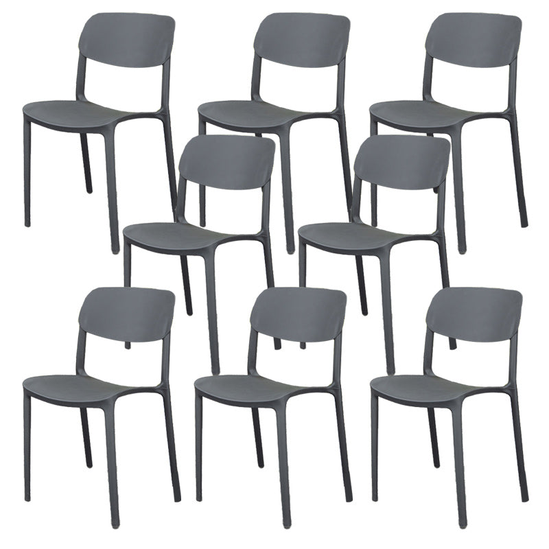 Stacking Dining Armchair Contemporary Plastic Patio Arm Chair