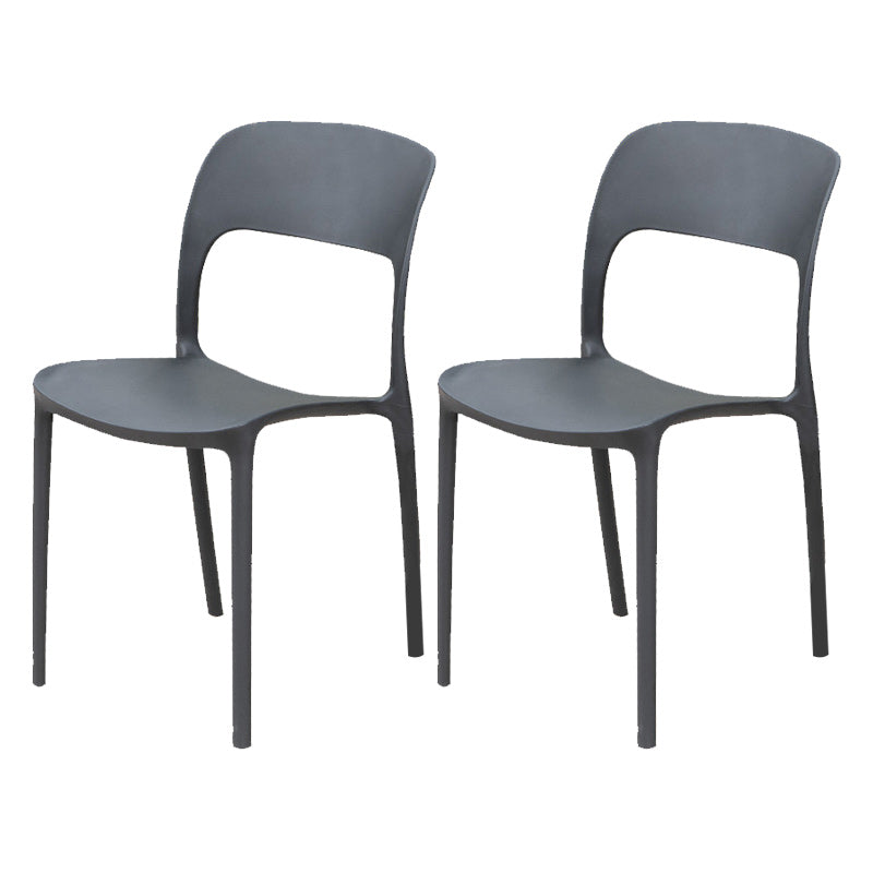Stacking Dining Armchair Contemporary Plastic Patio Arm Chair