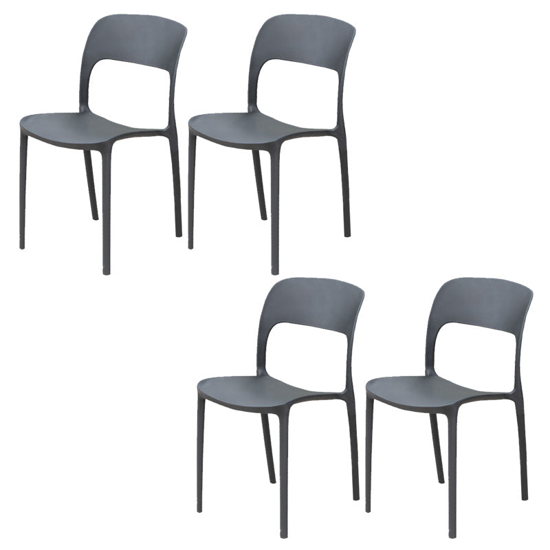 Stacking Dining Armchair Contemporary Plastic Patio Arm Chair