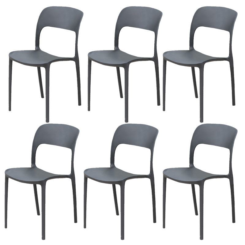 Stacking Dining Armchair Contemporary Plastic Patio Arm Chair