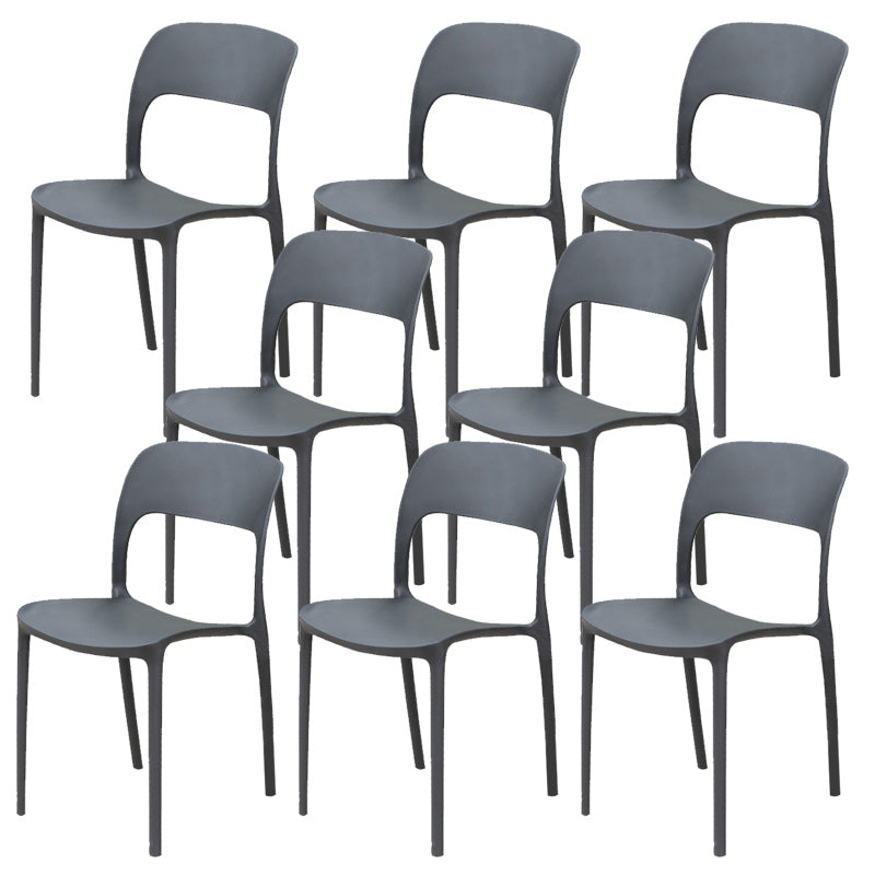Stacking Dining Armchair Contemporary Plastic Patio Arm Chair