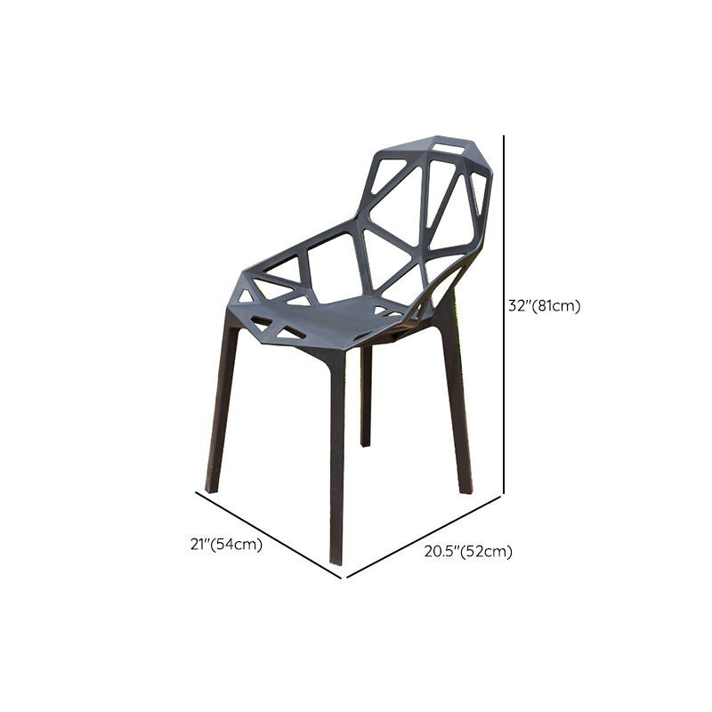Stacking Dining Armchair Contemporary Plastic Patio Arm Chair