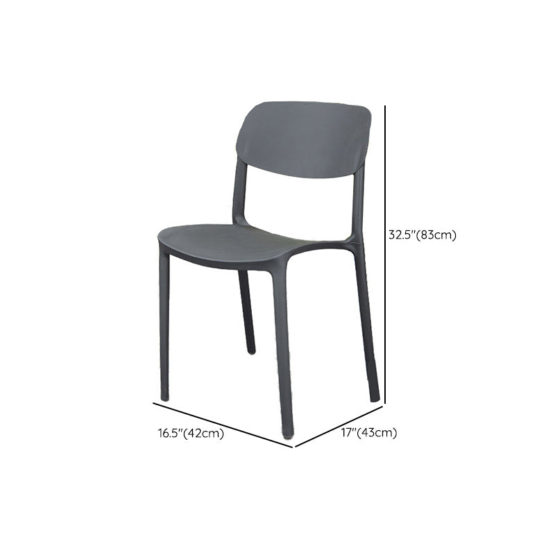 Stacking Dining Armchair Contemporary Plastic Patio Arm Chair