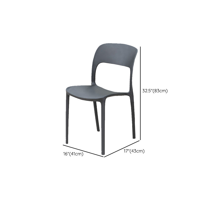 Stacking Dining Armchair Contemporary Plastic Patio Arm Chair