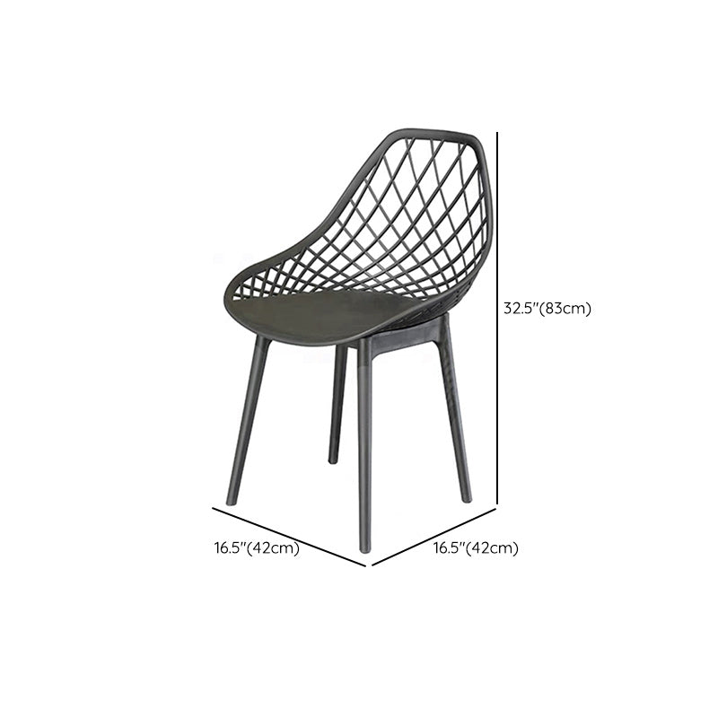 Stacking Dining Armchair Contemporary Plastic Patio Arm Chair