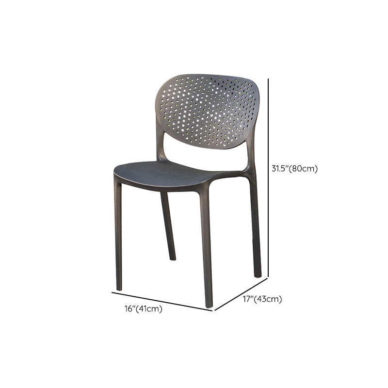 Stacking Dining Armchair Contemporary Plastic Patio Arm Chair