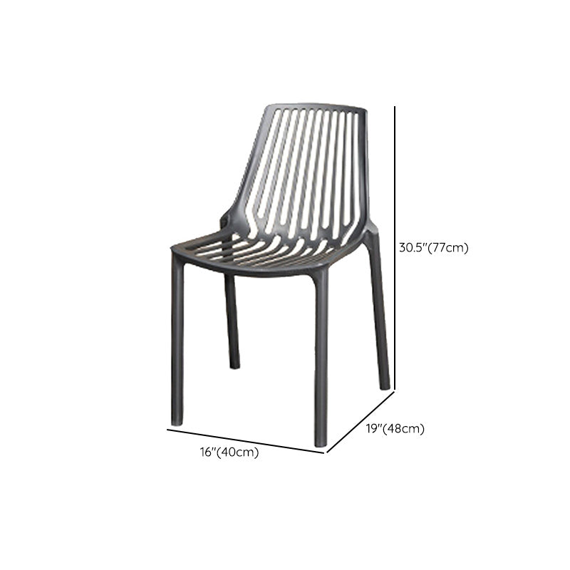 Stacking Dining Armchair Contemporary Plastic Patio Arm Chair