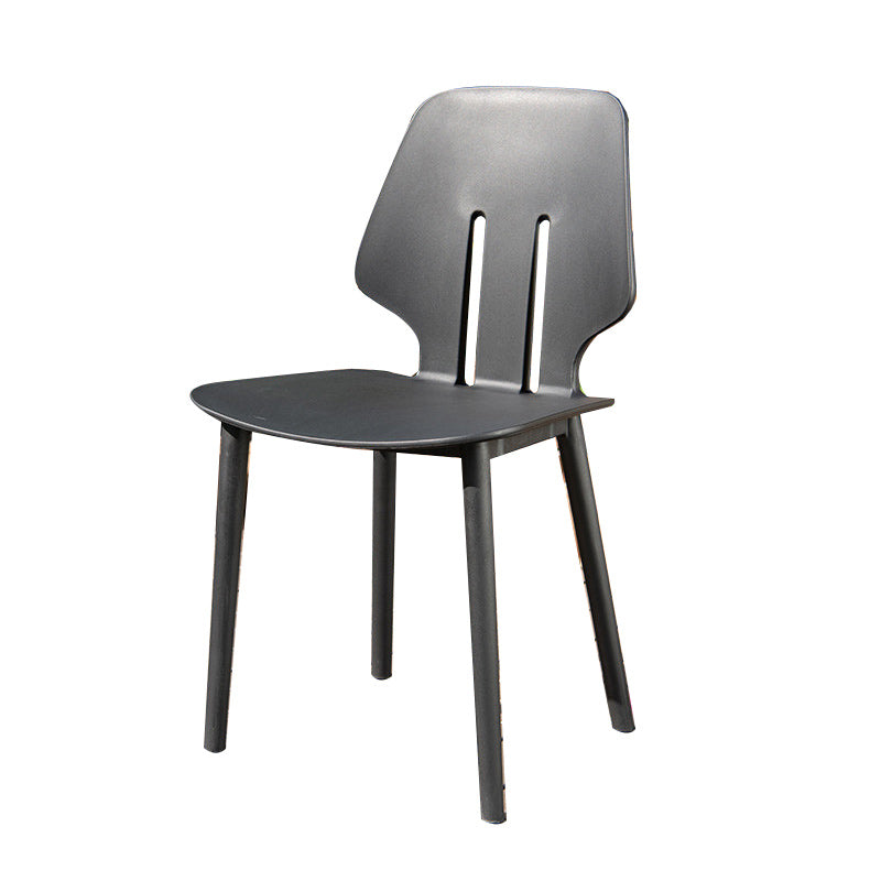Contemporary Plastic Outdoors Dining Chairs Stacking Patio Dining Armchair
