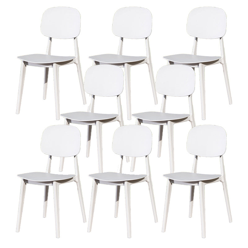 Contemporary Plastic Outdoors Dining Chairs Stacking Patio Dining Armchair