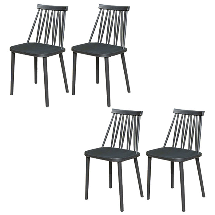 Contemporary Plastic Outdoors Dining Chairs Stacking Patio Dining Armchair