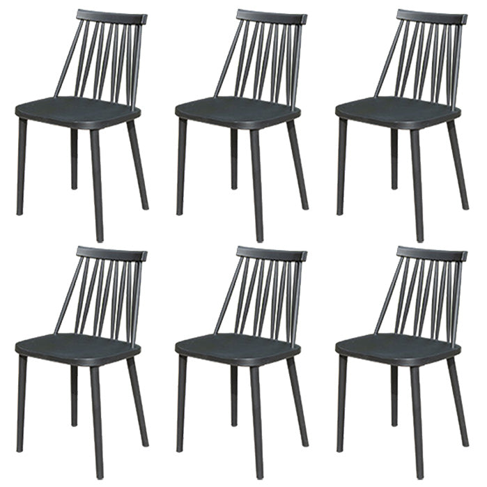 Contemporary Plastic Outdoors Dining Chairs Stacking Patio Dining Armchair