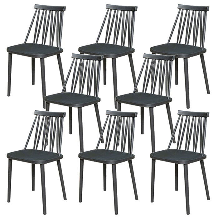 Contemporary Plastic Outdoors Dining Chairs Stacking Patio Dining Armchair