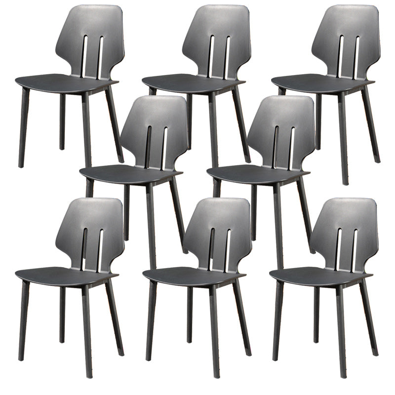 Contemporary Plastic Outdoors Dining Chairs Stacking Patio Dining Armchair