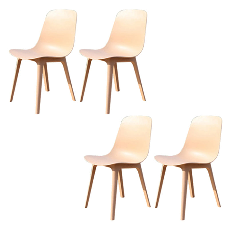 Contemporary Plastic Outdoors Dining Chairs Stacking Patio Dining Armchair