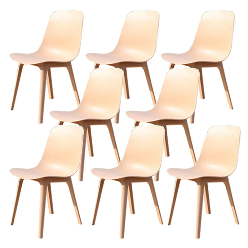 Contemporary Plastic Outdoors Dining Chairs Stacking Patio Dining Armchair