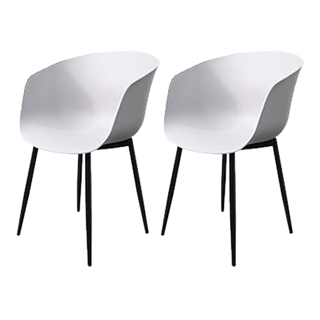 Contemporary Plastic Outdoors Dining Chairs Stacking Patio Dining Armchair