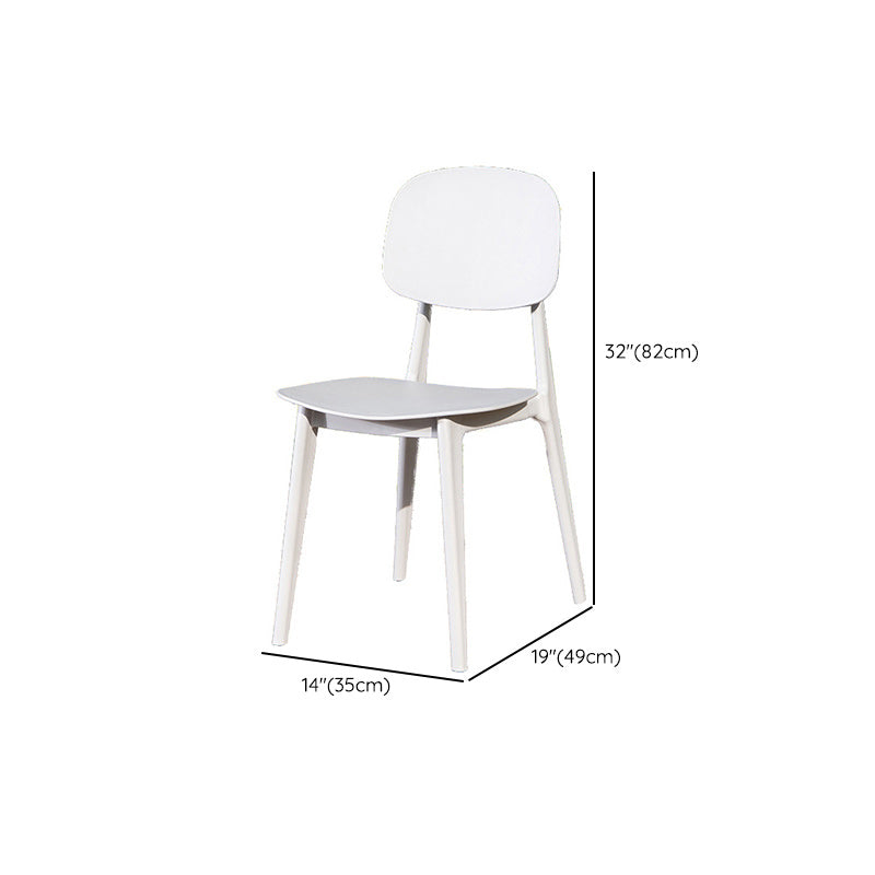 Contemporary Plastic Outdoors Dining Chairs Stacking Patio Dining Armchair