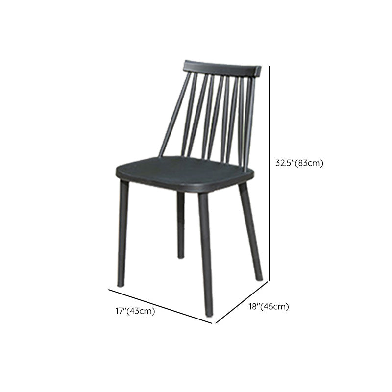 Contemporary Plastic Outdoors Dining Chairs Stacking Patio Dining Armchair