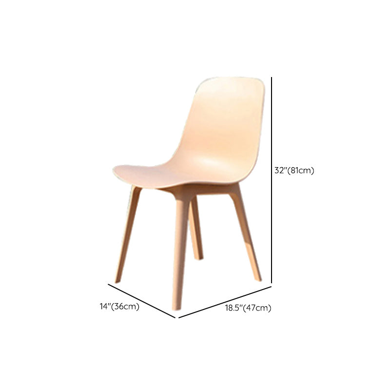 Contemporary Plastic Outdoors Dining Chairs Stacking Patio Dining Armchair
