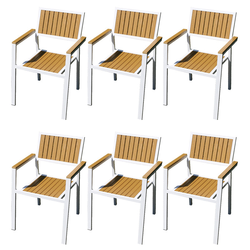 Industrial Dining Side Chair/Dining Armchair with Aluminum Base