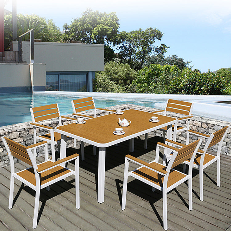 Industrial Dining Side Chair/Dining Armchair with Aluminum Base