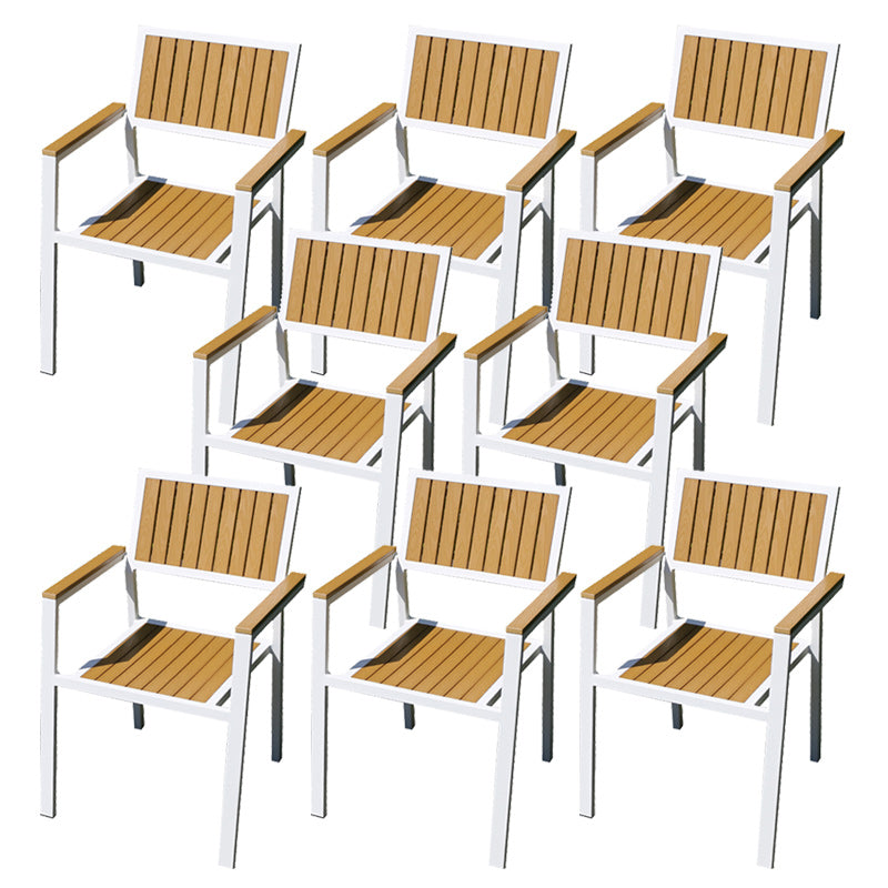 Industrial Dining Side Chair/Dining Armchair with Aluminum Base