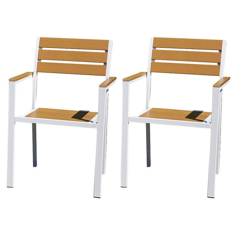 Industrial Dining Side Chair/Dining Armchair with Aluminum Base