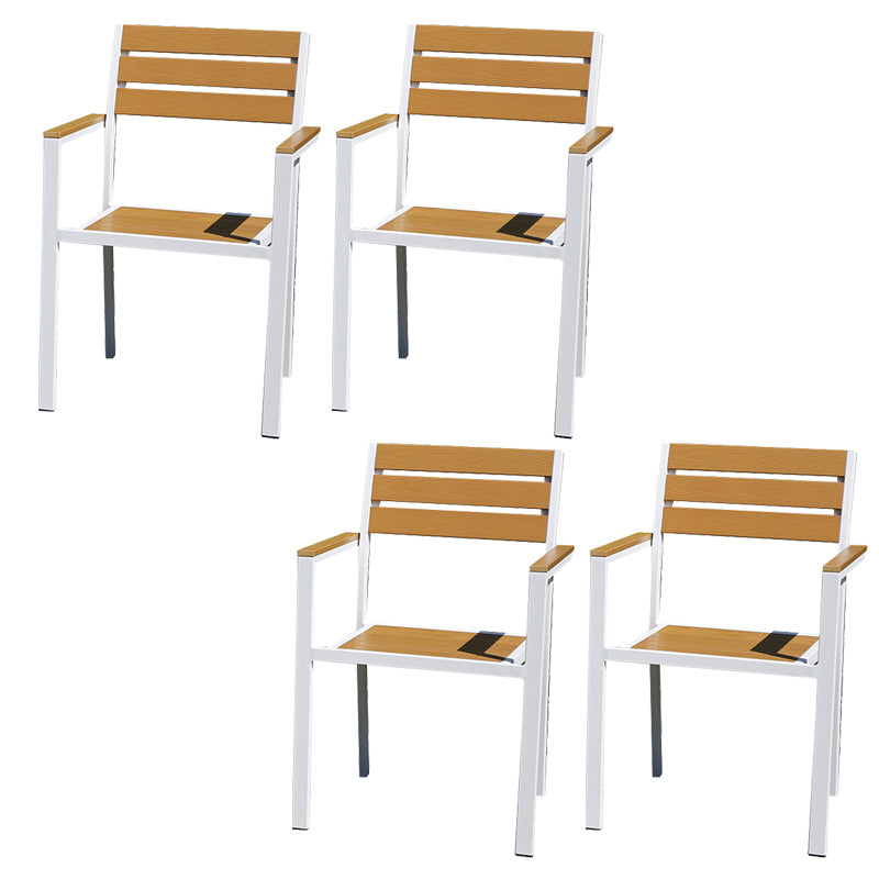 Industrial Dining Side Chair/Dining Armchair with Aluminum Base