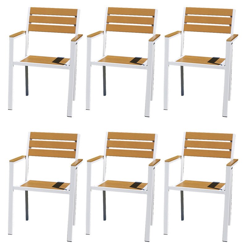 Industrial Dining Side Chair/Dining Armchair with Aluminum Base