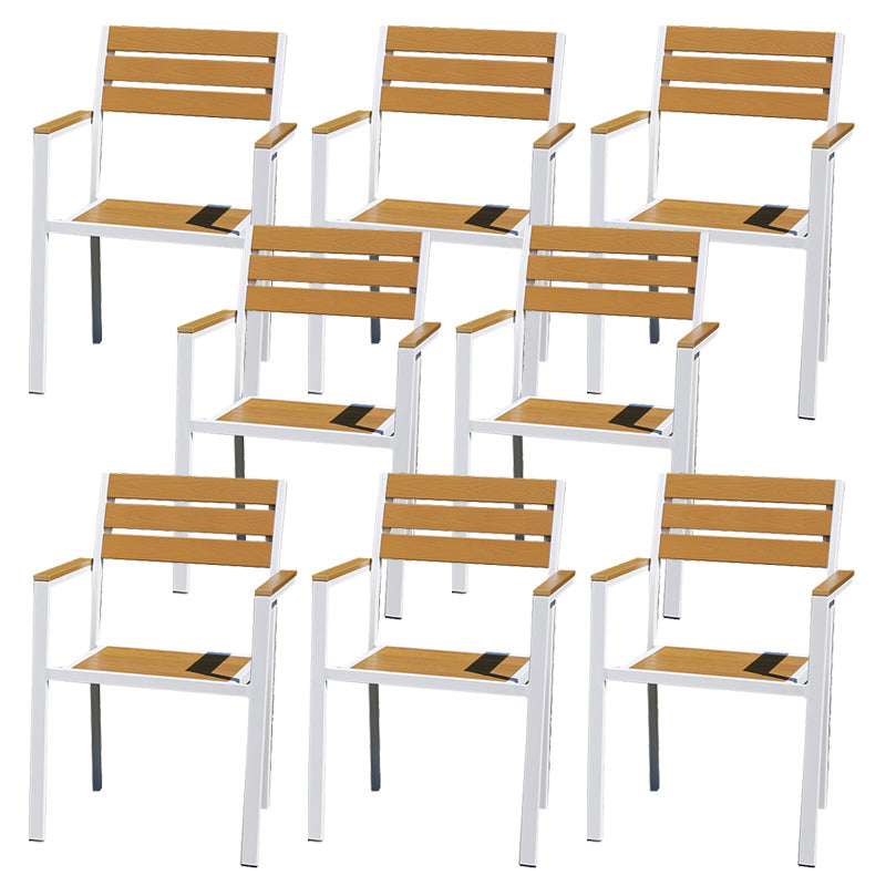 Industrial Dining Side Chair/Dining Armchair with Aluminum Base
