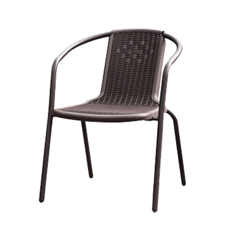 Industrial Metal Dining Armchair Stacking Patio Dining Chair