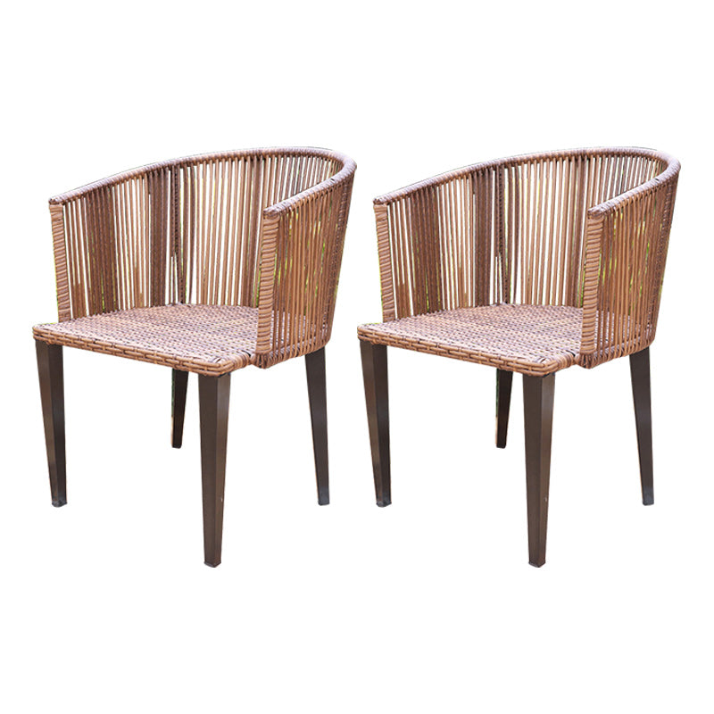 Industrial Metal Dining Armchair Stacking Patio Dining Chair