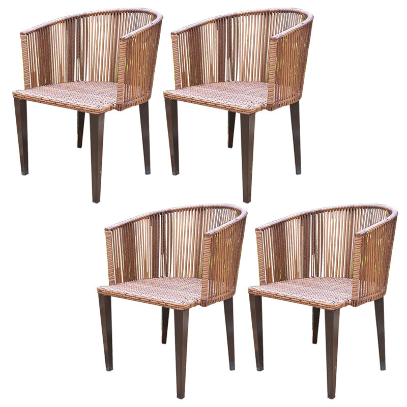 Industrial Metal Dining Armchair Stacking Patio Dining Chair