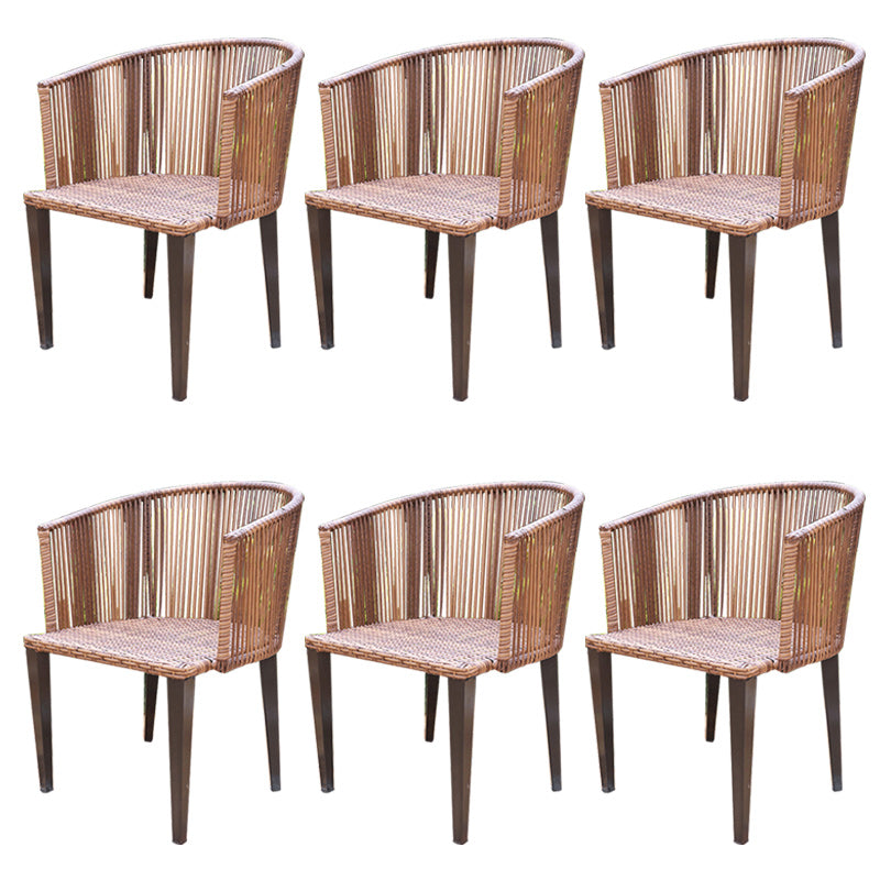 Industrial Metal Dining Armchair Stacking Patio Dining Chair