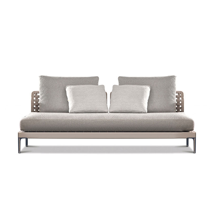 Aluminum Patio Sofa 1 PC UV Resistant Outdoor Patio Sofa with Cushion