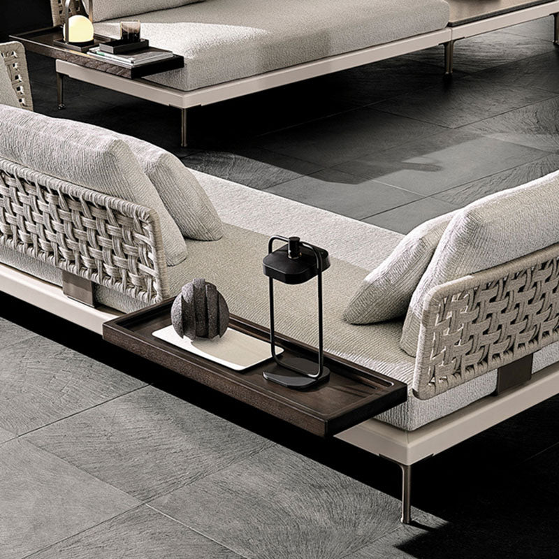 Aluminum Patio Sofa 1 PC UV Resistant Outdoor Patio Sofa with Cushion