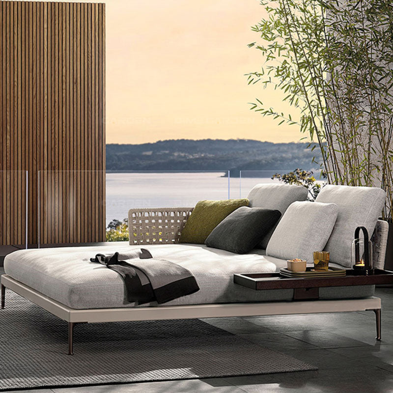 Aluminum Patio Sofa 1 PC UV Resistant Outdoor Patio Sofa with Cushion