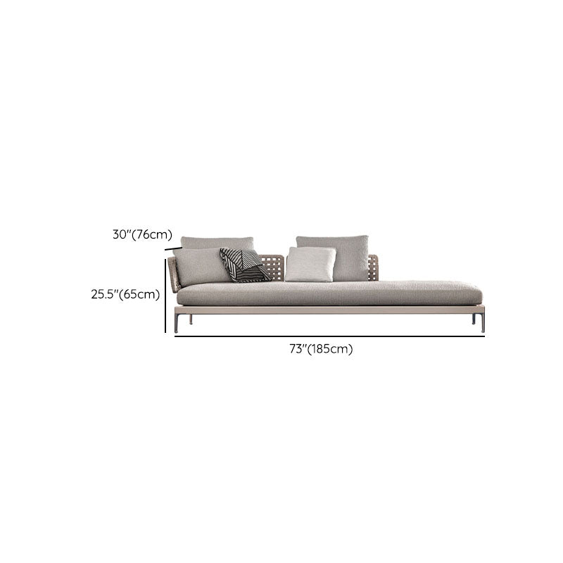 Aluminum Patio Sofa 1 PC UV Resistant Outdoor Patio Sofa with Cushion