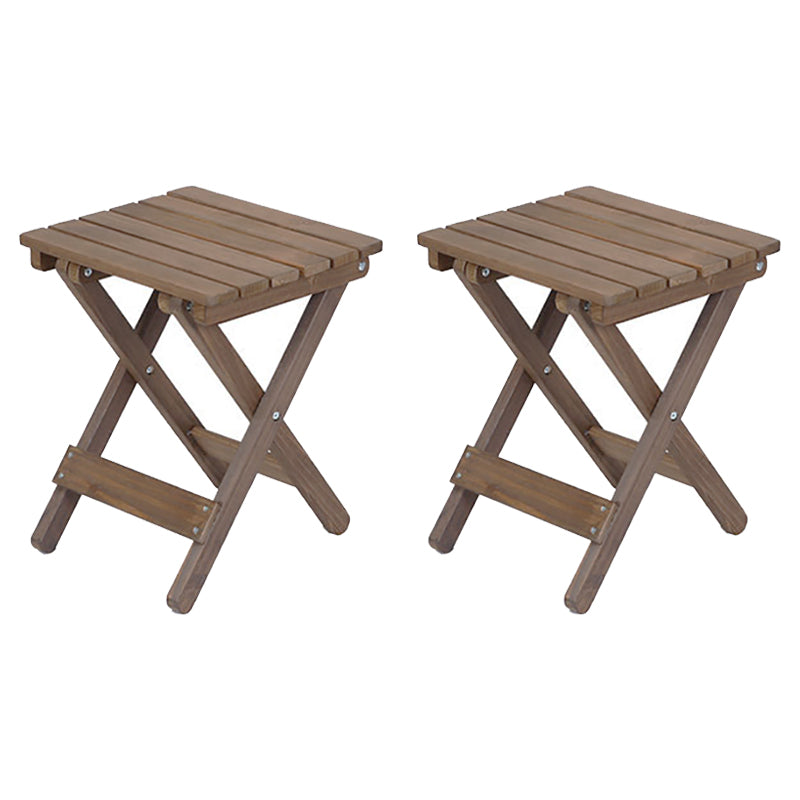 Contemporary Armless Patio Chairs Wood Folding Dining Side Chair