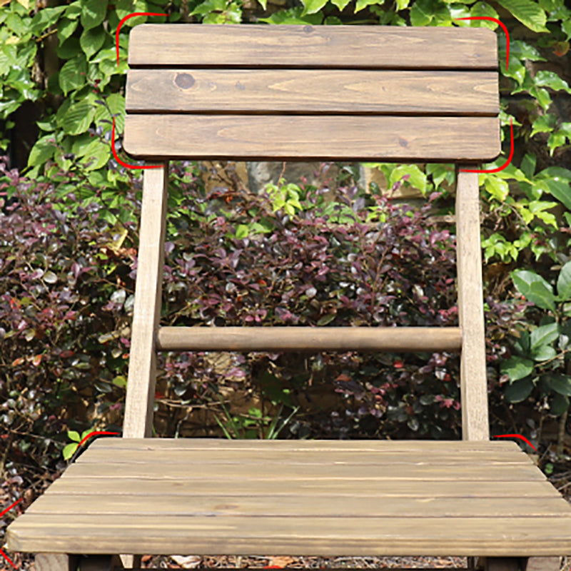 Contemporary Armless Patio Chairs Wood Folding Dining Side Chair