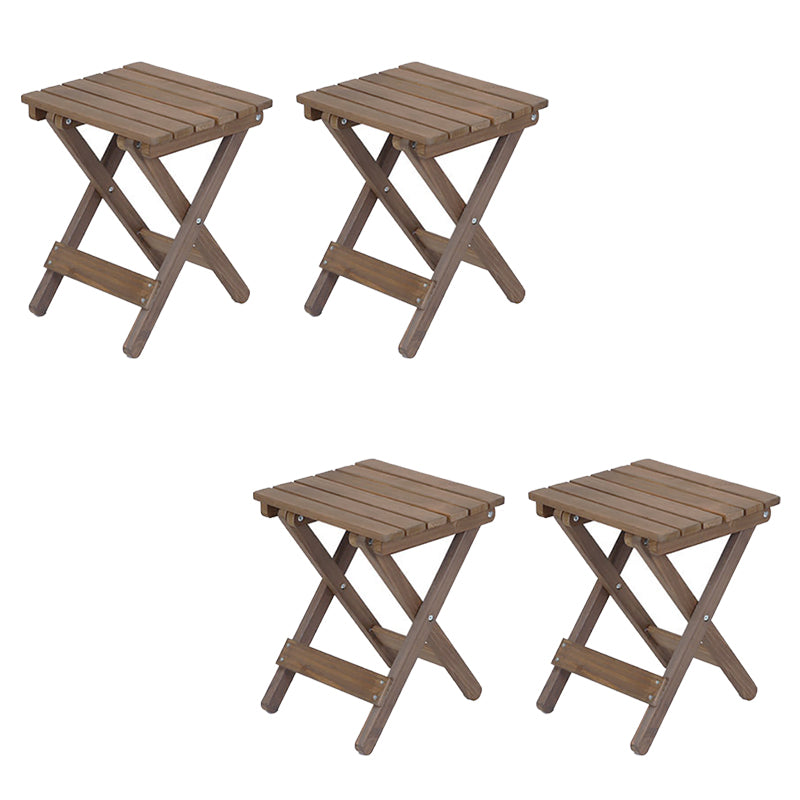 Contemporary Armless Patio Chairs Wood Folding Dining Side Chair