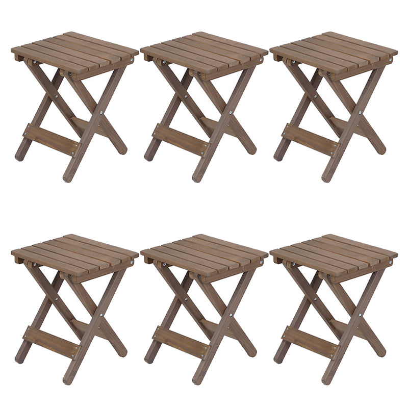 Contemporary Armless Patio Chairs Wood Folding Dining Side Chair