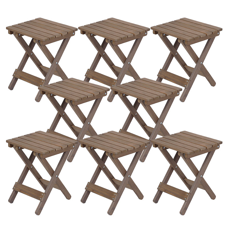 Contemporary Armless Patio Chairs Wood Folding Dining Side Chair