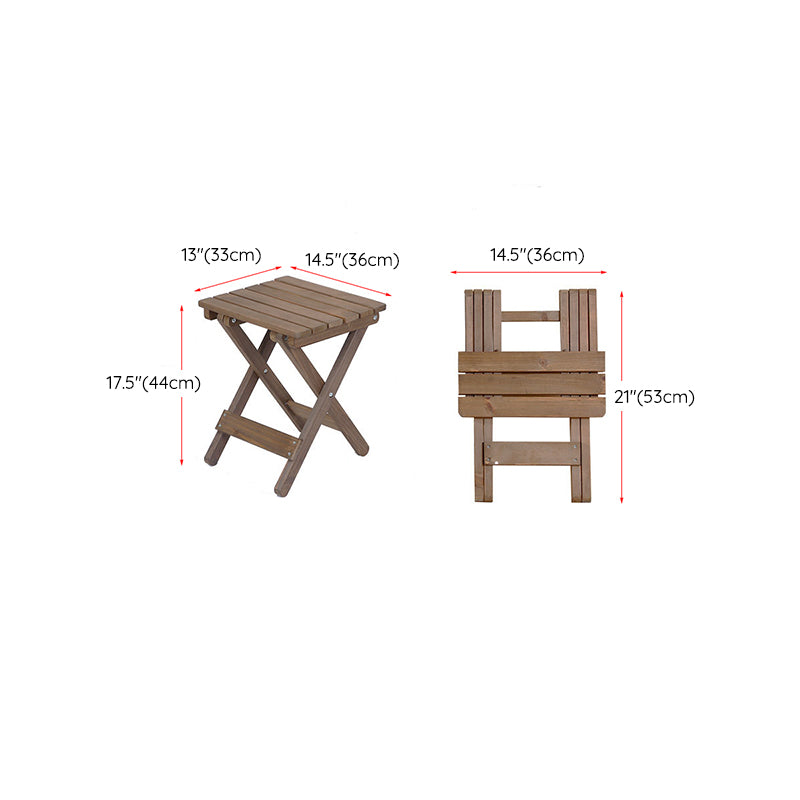 Contemporary Armless Patio Chairs Wood Folding Dining Side Chair